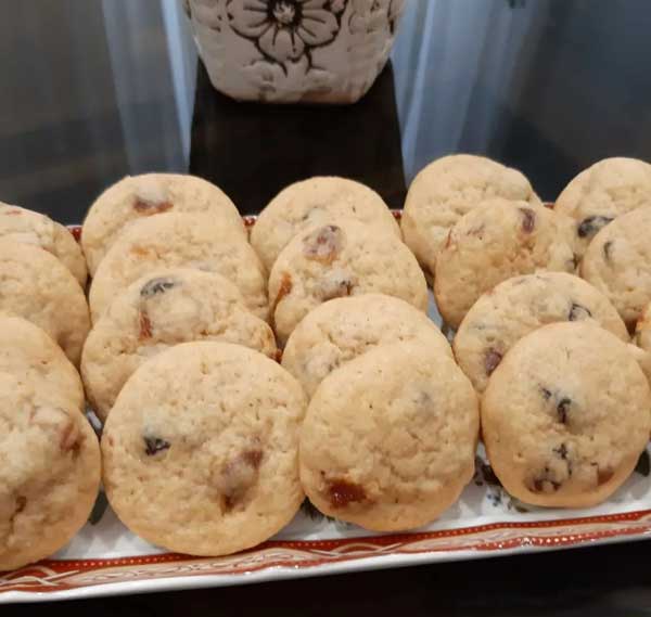 طرز تهیه کوکی زرد آلو کشمش زرین بانو