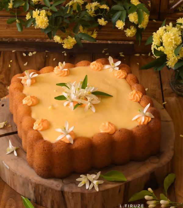 طرز تهیه کیک بهار نارنج زرین بانو