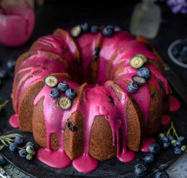 طرز تهیه کیک بلوبری